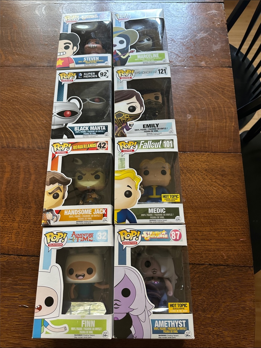 Funko Pop collectible figurines lot of 8